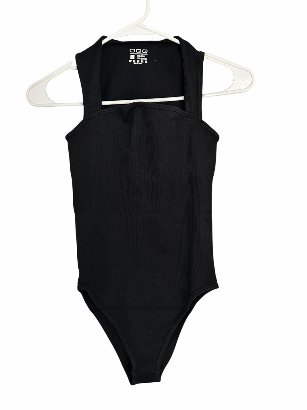 OQQ Strappy Square Neck Sleeveless Tummy Control Tank Tops Bodysuit -Size Small